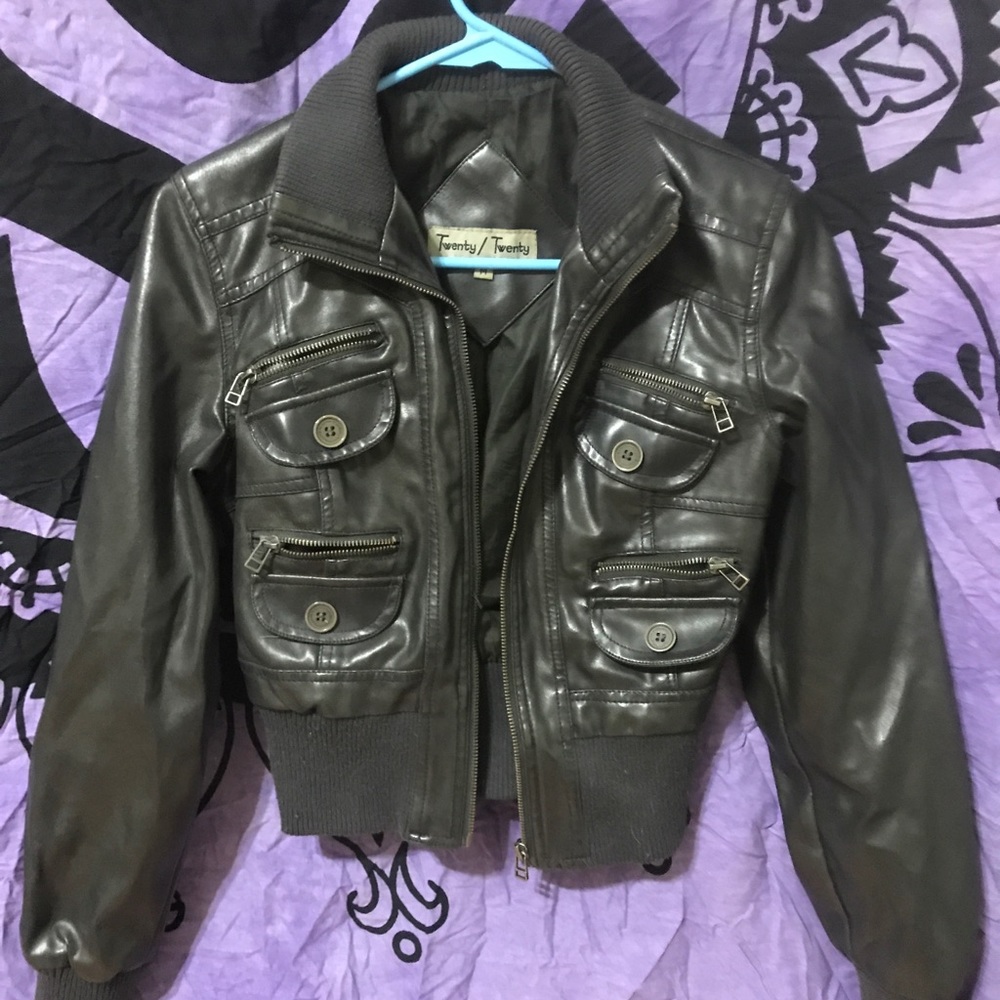 Black leather jacket